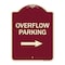 Signmission Overflow Parking with Right Arrow Heavy-Gauge Aluminum Architectural Sign, 24" x 18", BU-1824-23515 A-DES-BU-1824-23515 - alternate 1